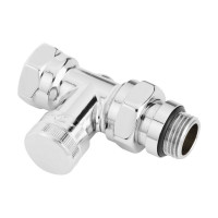Запорный клапан RLV-CX Угловой, хромированный | Danfoss 003L0274 ДУ 15