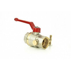 Латунный шаровый кран Danfoss с внутренней резьбой и спускным элементом Ду 50 мм PN 40 бар 065B8221
